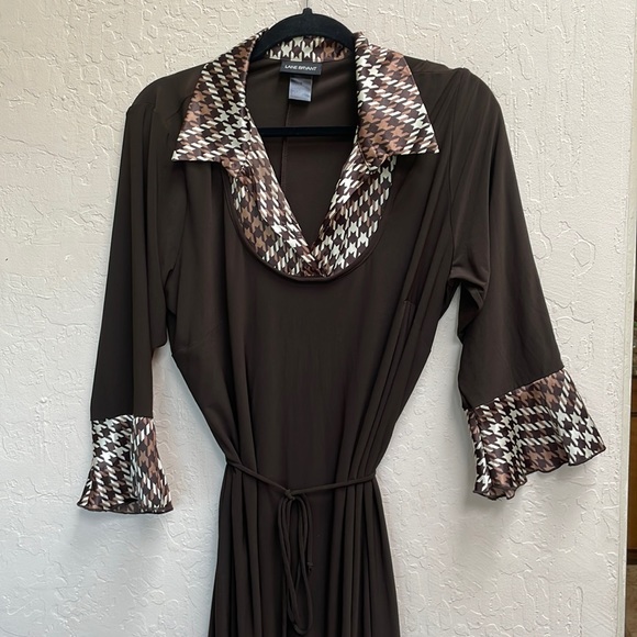 lane bryant brown dress Lane Bryant Size 18/20 Tan/black Animal Pre-Owned Ladies New With Tags Dress Margaret's Fine Consignment